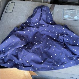 New joules 18-24 lined raincoat starry navy